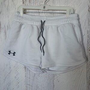 Under Armour White Women’s Athletic Shorts with Elastic Waistband